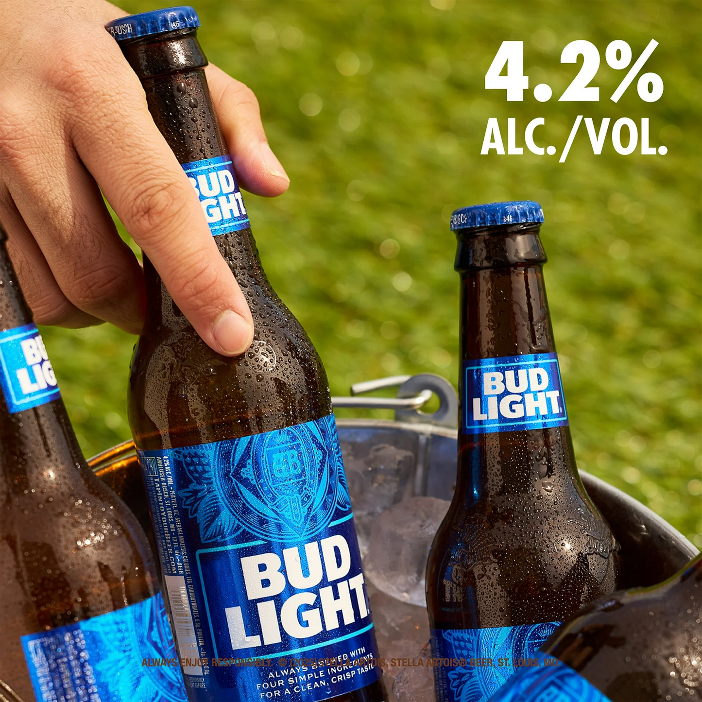 Bud Light American Lager Beer, Aluminum Bottle – 473 mL, 12 ct