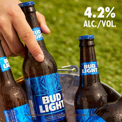 Bud Light American Lager Beer, Aluminum Bottle – 473 mL, 12 ct