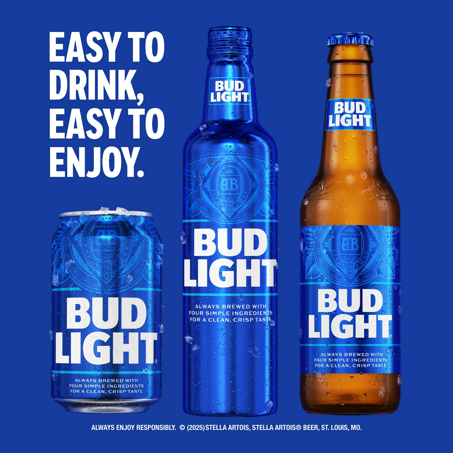 Bud Light American Lager Beer, Aluminum Bottle – 473 mL, 12 ct