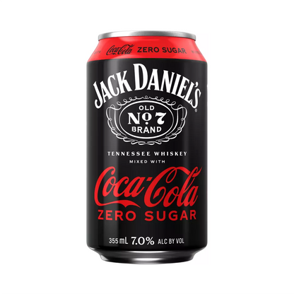 Jack Daniel's Tennessee Whiskey & Coca Cola Zero Cocktail – 355 mL