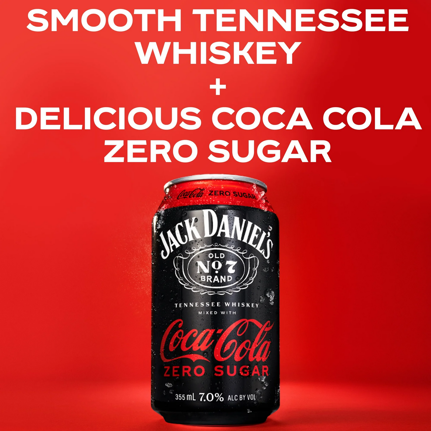 Jack Daniel's Tennessee Whiskey & Coca Cola Zero Cocktail – 355 mL
