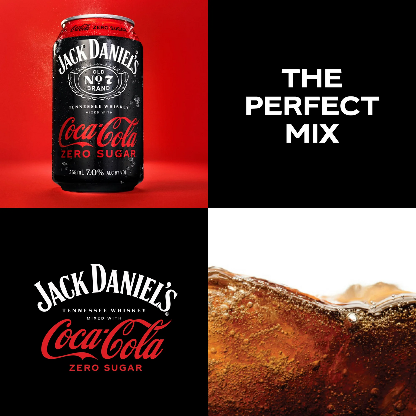 Jack Daniel's Tennessee Whiskey & Coca Cola Zero Cocktail – 355 mL