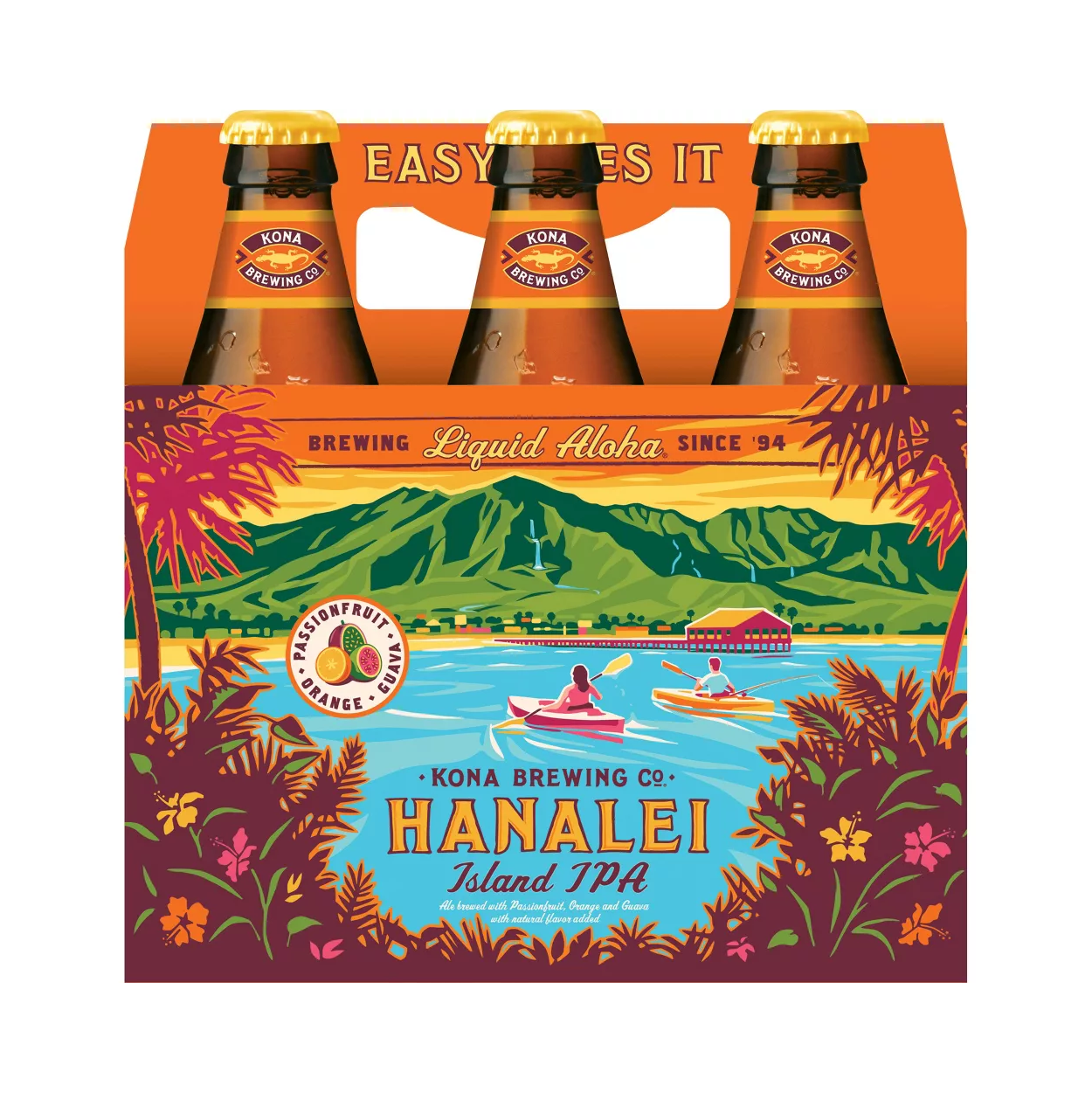 Kona Hanalei Island IPA Beer – 355 mL, 6 ct