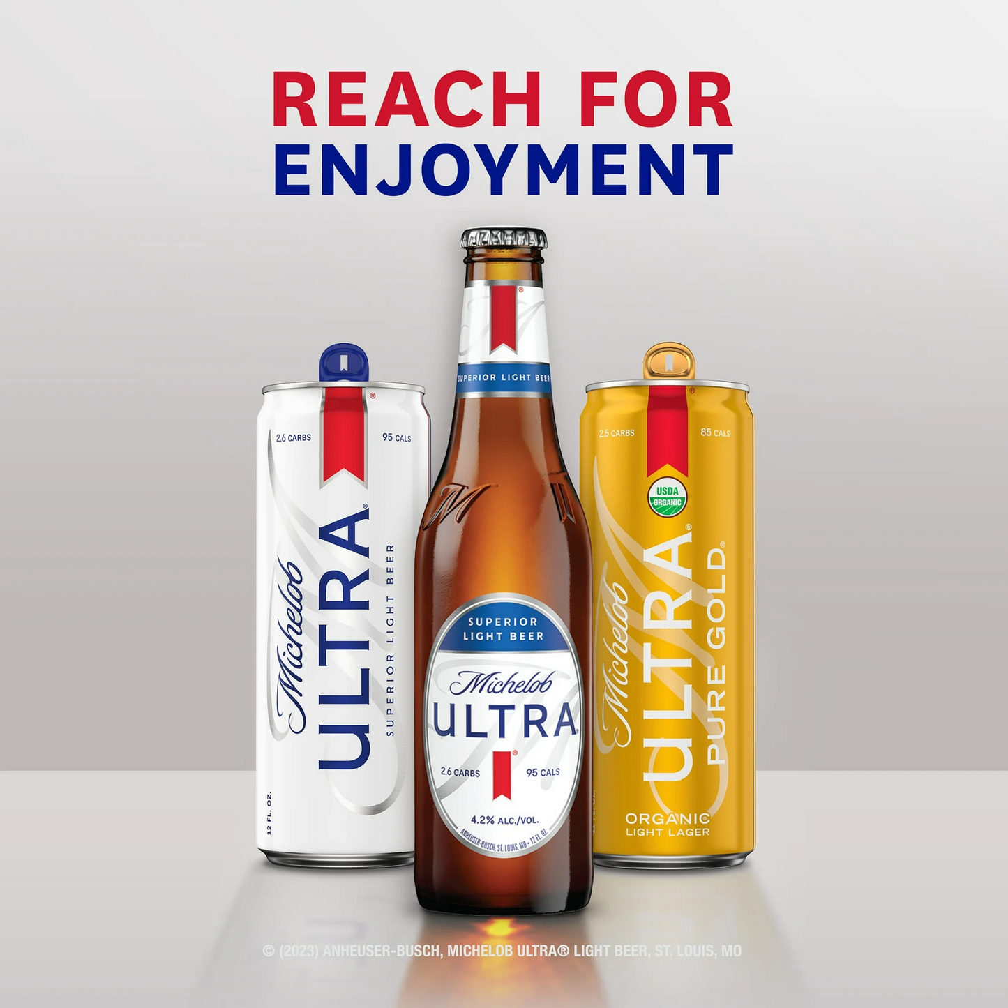 Michelob Ultra Superior Light American Lager Beer, Aluminum Bottle – 473 mL