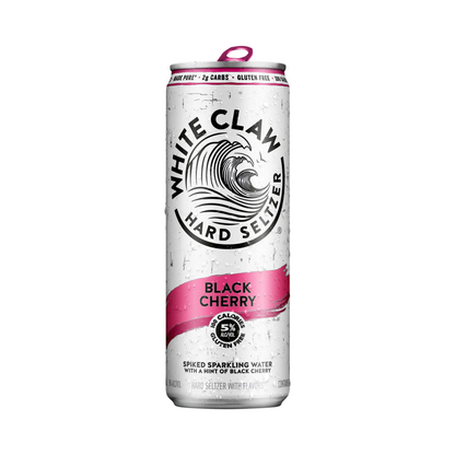 White Claw Hard Seltzer Black Cherry can on a white background