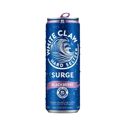White Claw Hard Seltzer Surge Blackberry can on a white background