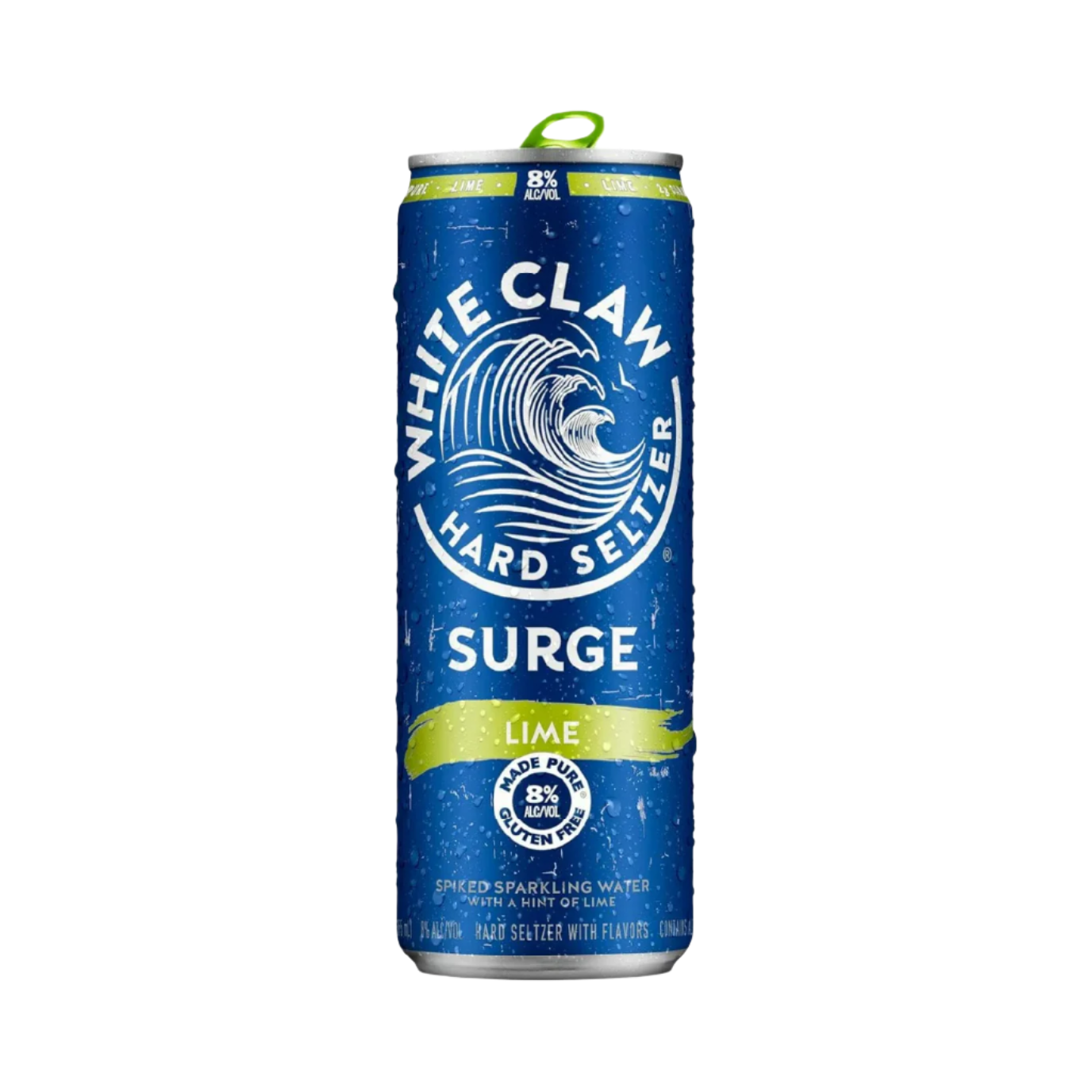 White Claw Hard Seltzer Surge Lime can on a white background
