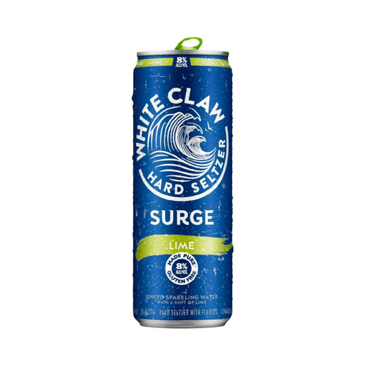 White Claw Hard Seltzer Surge Lime can on a white background