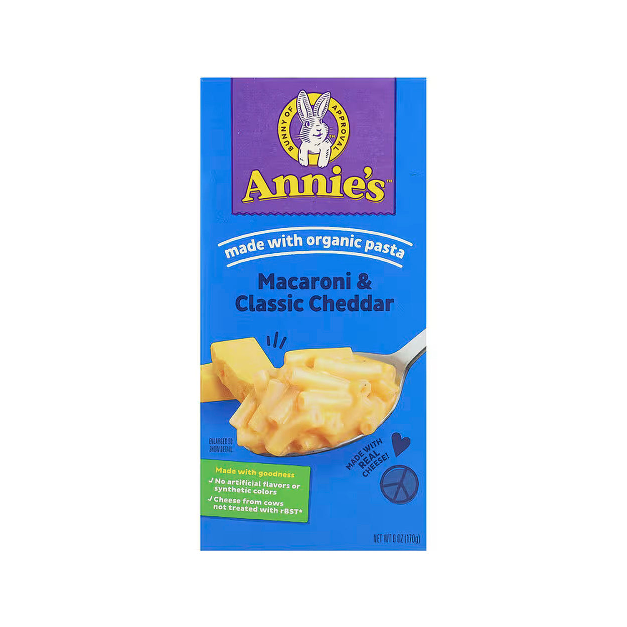 Annie's Organic Macaroni & Mild Cheddar Cheese – 170 g 6 oz