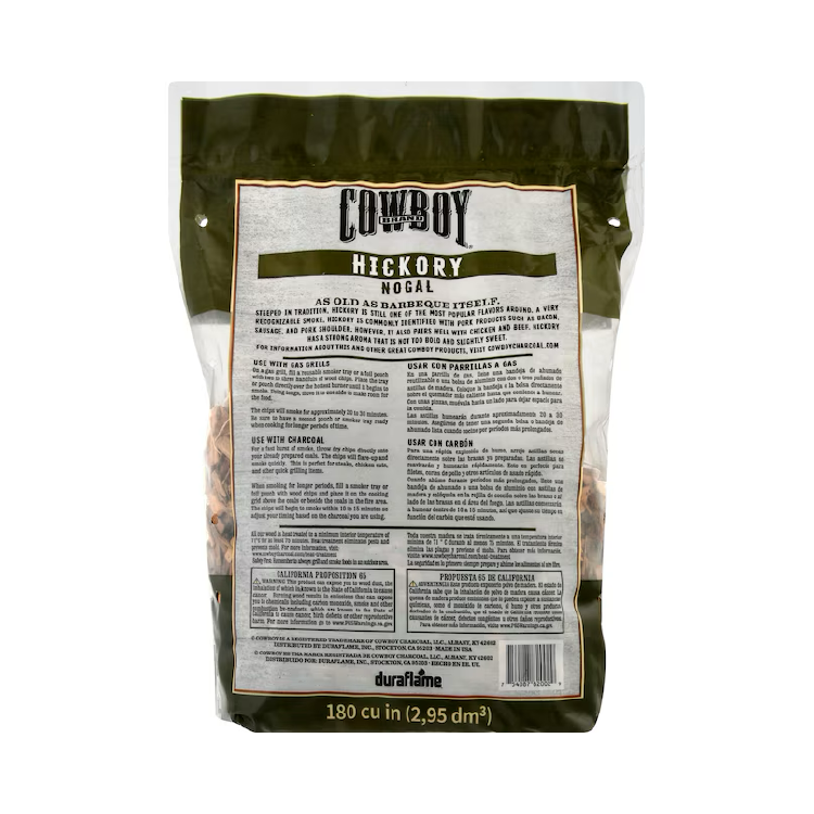 Cowboy 100% Natural Hickory Wood Chips - 180 cu.in