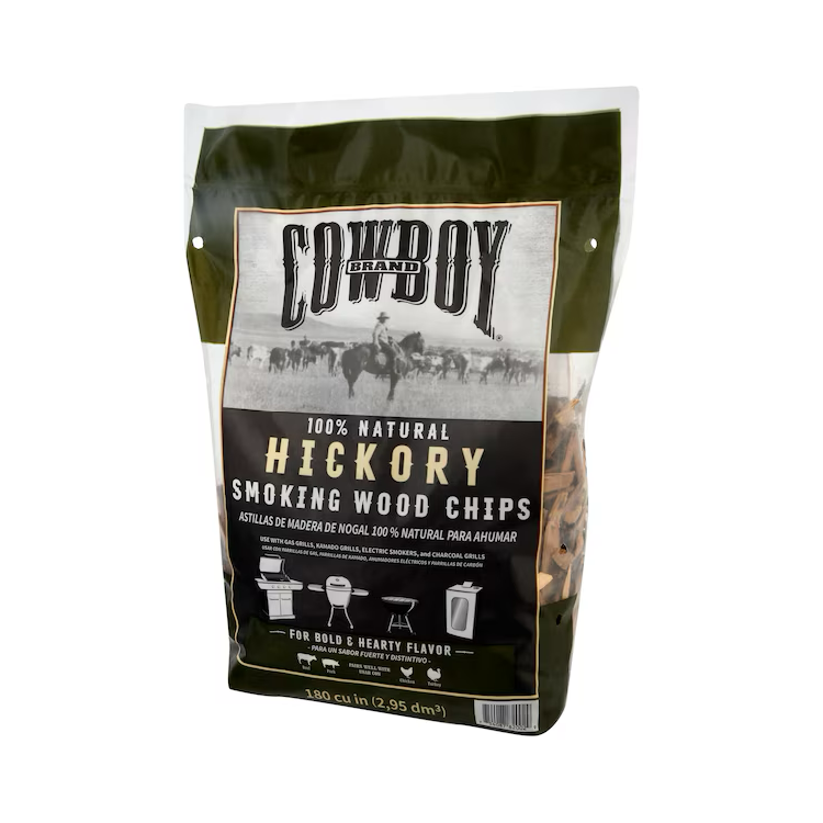 Cowboy 100% Natural Hickory Wood Chips - 180 cu.in