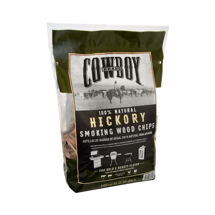 Cowboy 100% Natural Hickory Wood Chips - 180 cu.in