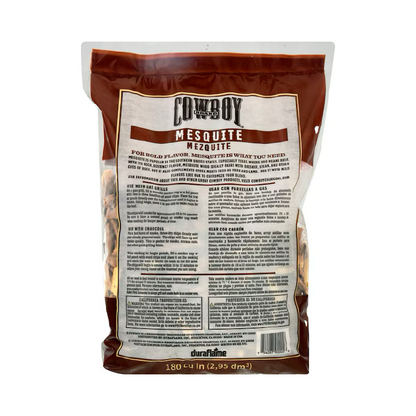 Cowboy 100% Natural Mesquite Wood Chips - 180 cu.in