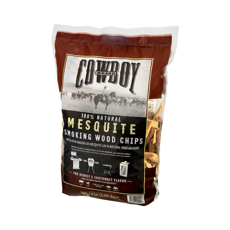 Cowboy 100% Natural Mesquite Wood Chips - 180 cu.in