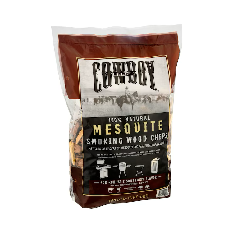 Cowboy 100% Natural Mesquite Wood Chips - 180 cu.in