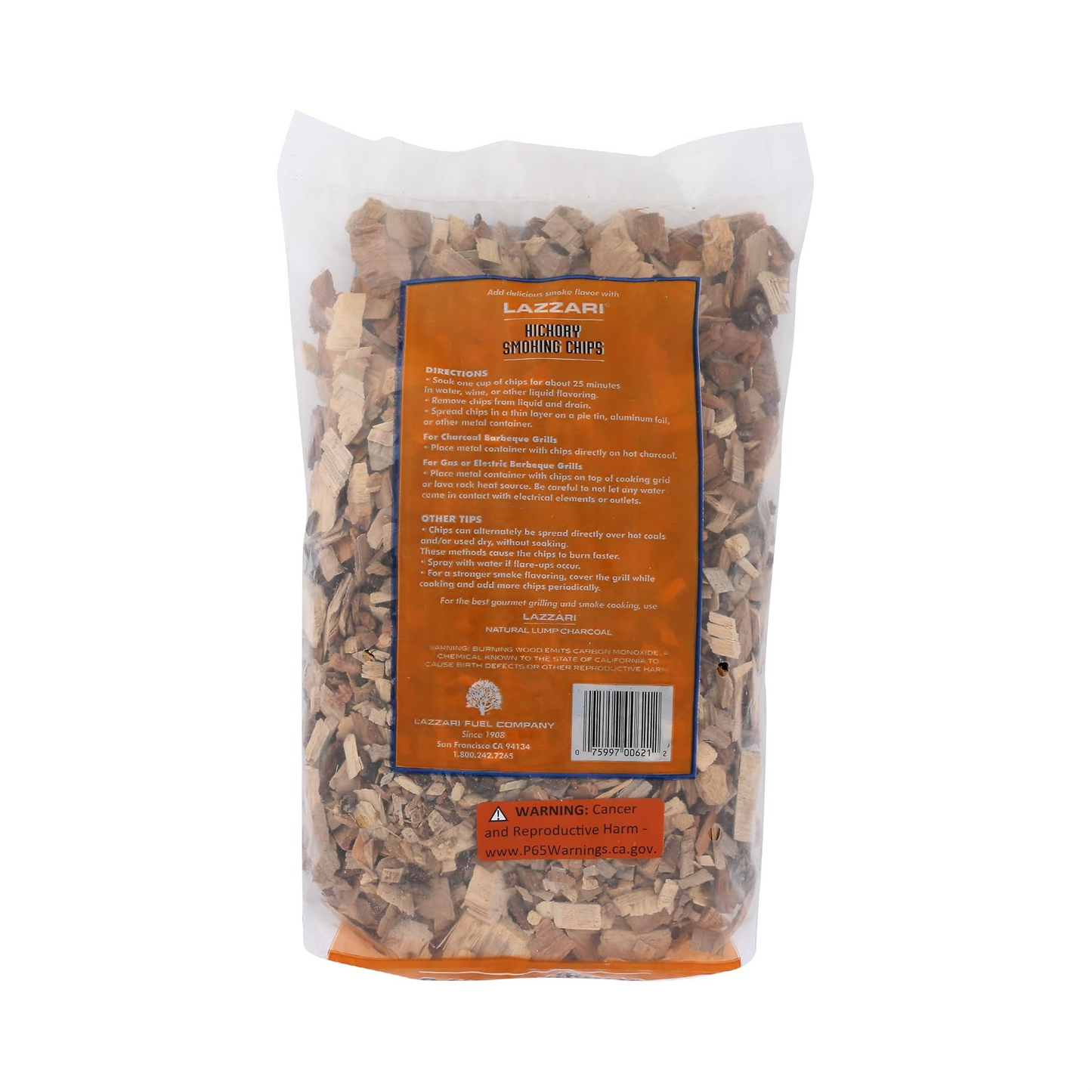 Lazzari Hickory Smoking Wood Chips - 180 cu.in