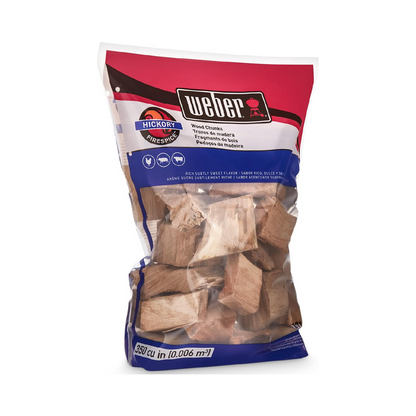Weber Hickory Wood Chunks - 350 cu.in