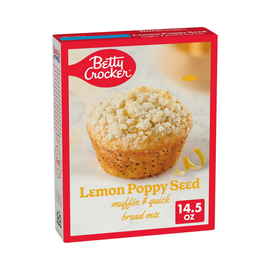 Betty Crocker Lemon Poppy Seed Muffin & Quick Bread Mix – 411 g