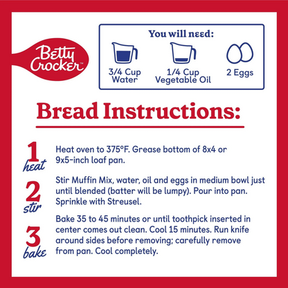 Betty Crocker Lemon Poppy Seed Muffin & Quick Bread Mix – 411 g