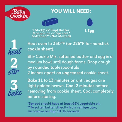 Betty Crocker Lower Sugar Chocolate Chip Cookie Mix – 371 g