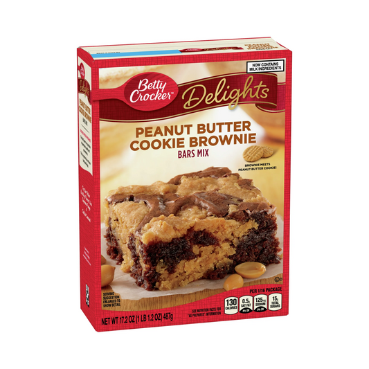 Betty Crocker Peanut Butter Cookie Brownie Bars Mix – 487 g