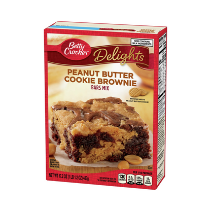 Betty Crocker Peanut Butter Cookie Brownie Bars Mix – 487 g