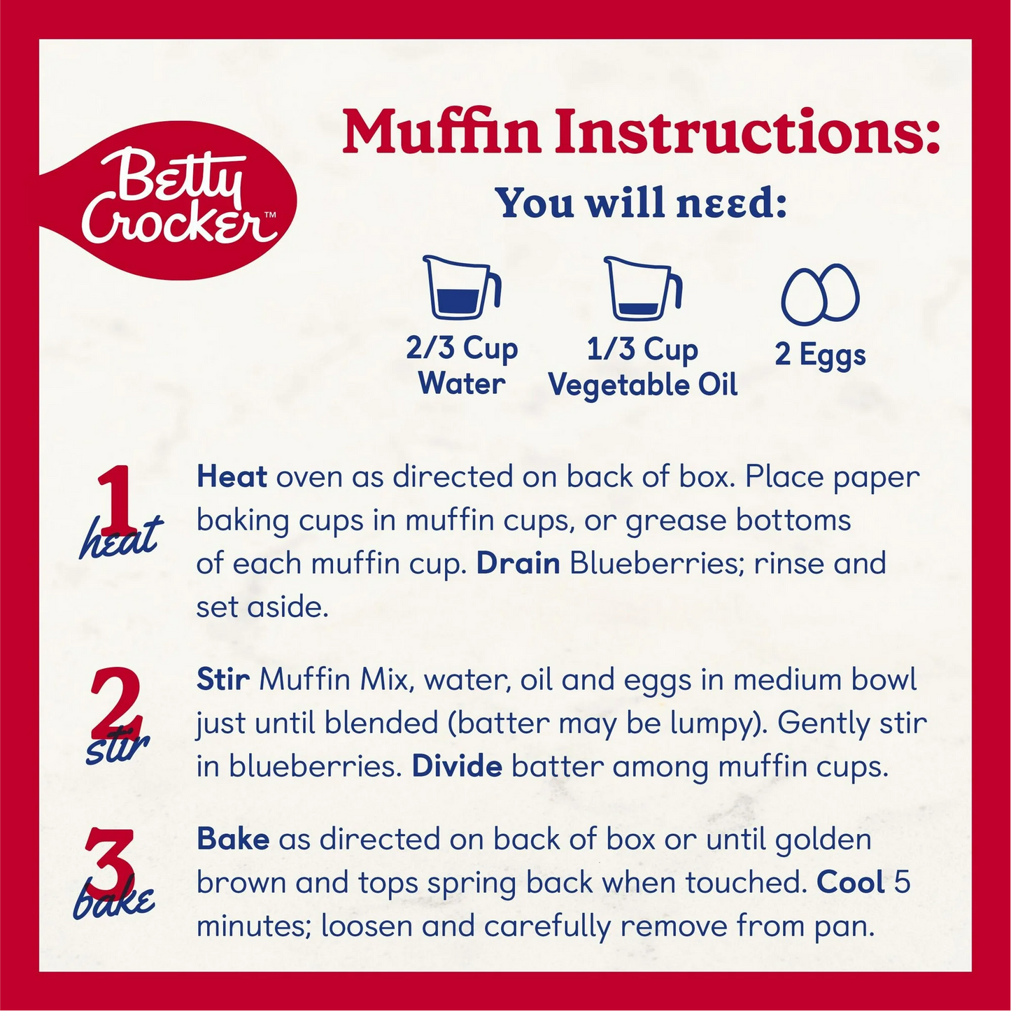 Betty Crocker Wild Blueberry Muffin and Quick Bread Mix – 479 g