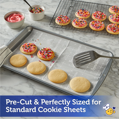 Reynolds Kitchen Cookie Baking Sheets, Pre-Cut Parchment Paper,  12 x 16 in - 25 ct