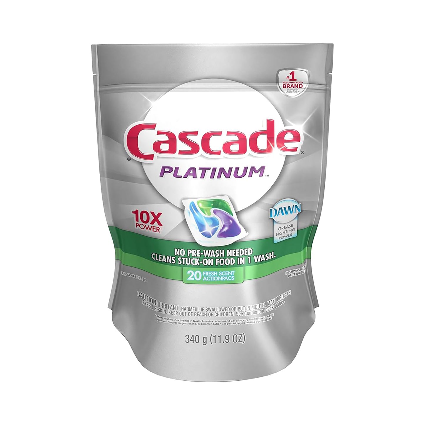 Cascade Platinum Dishwasher pods – Fresh Scent – 23 ct