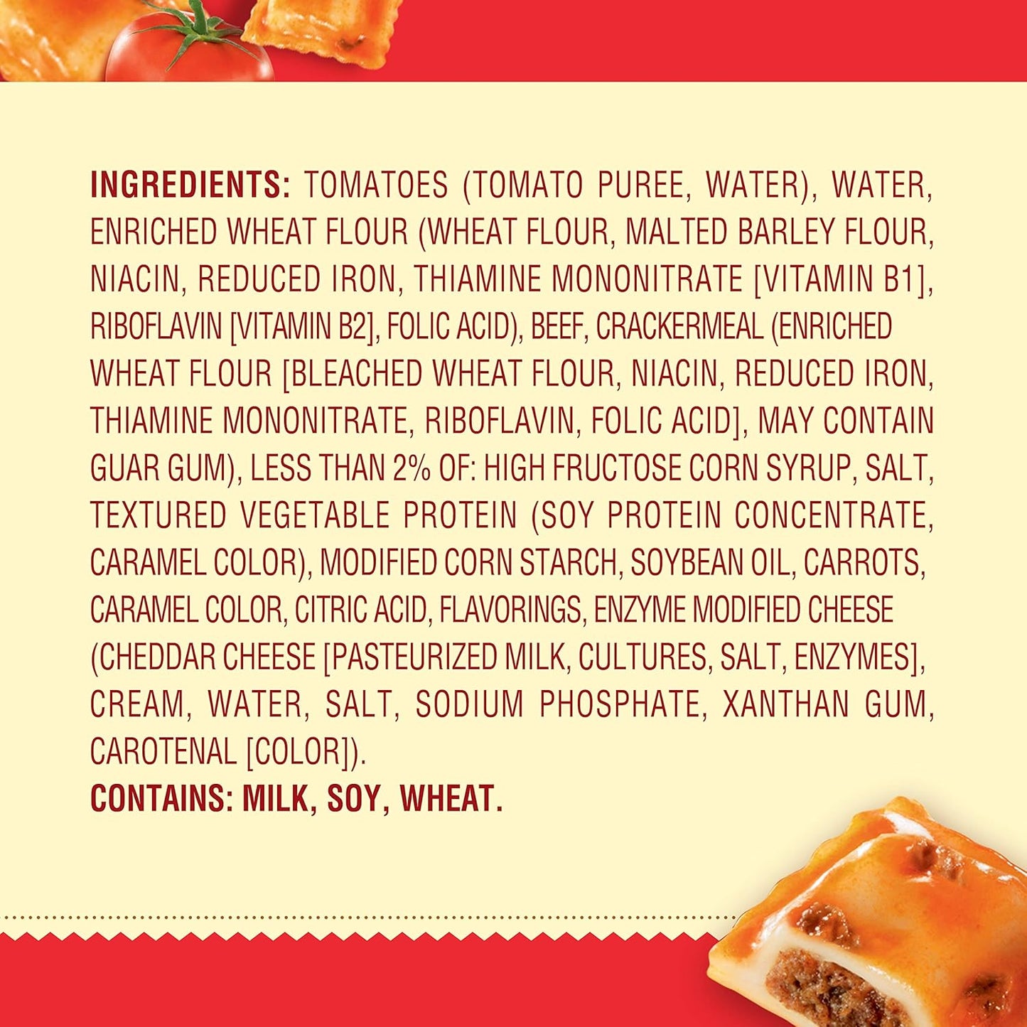 Chef Boyardee Mini Beef Ravioli in Tomato & Meat Sauce – 425 g