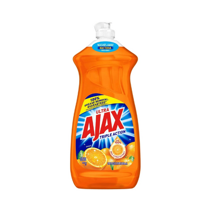 Ajax Ultra Triple Action Dishwashing Liquid - Orange Scent – 828 mL