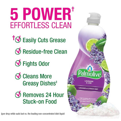 Palmolive Ultra Liquid Dish Soap, Lavender and Lime Scent – 591 mL