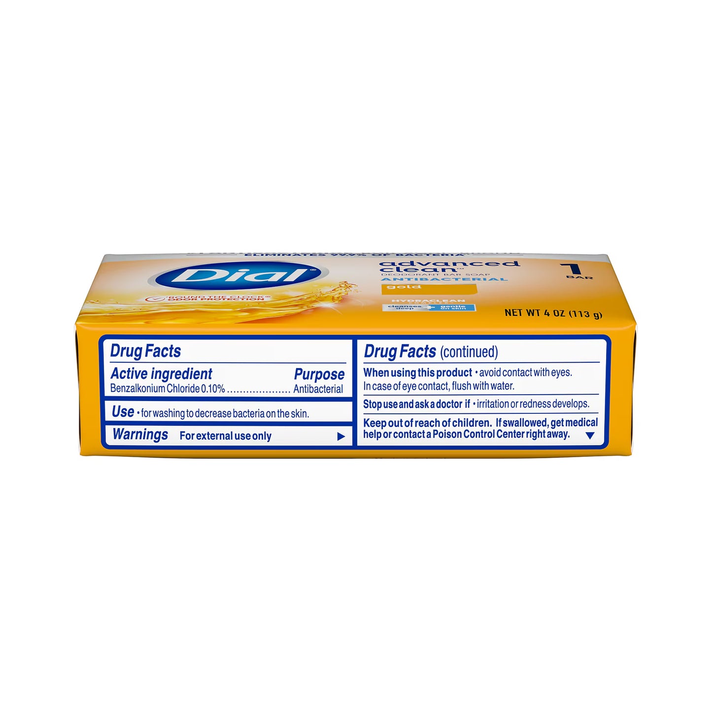 Dial Antibacterial Deodorant Bar Soap – Gold – 113 g