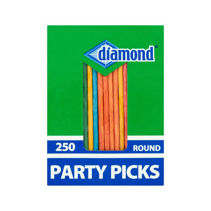 Diamond Colored Round Party Picks – 250 ct