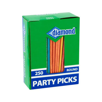 Diamond Colored Round Party Picks – 250 ct