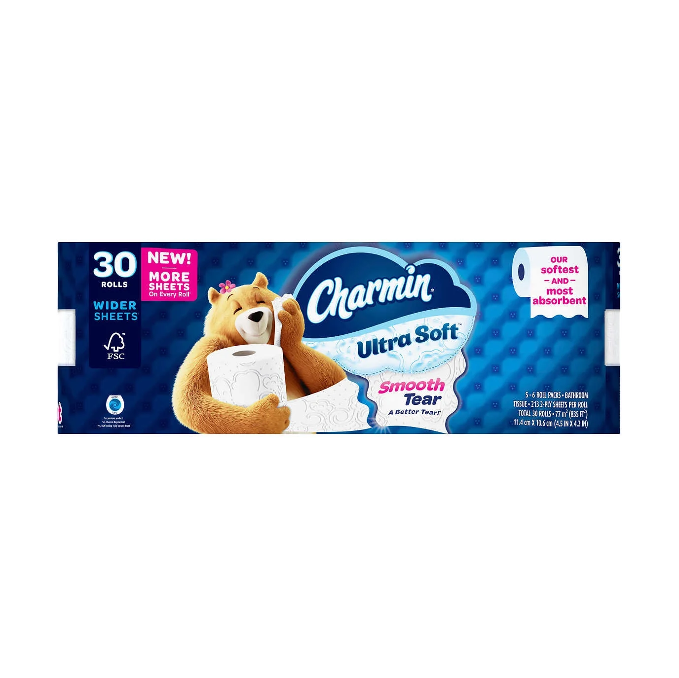 Charmin Ultra Soft 2-ply Bath Tissue – 213 sheets, 30 ct