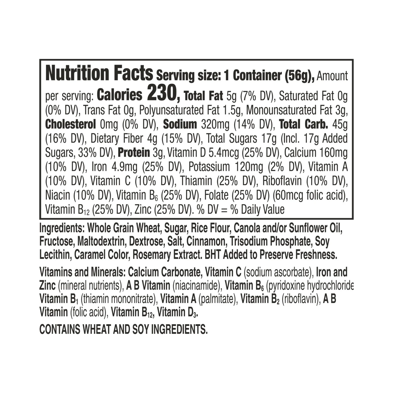 General Mills Cinnamon Toast Crunch Breakfast Cereal Cup – 56 g