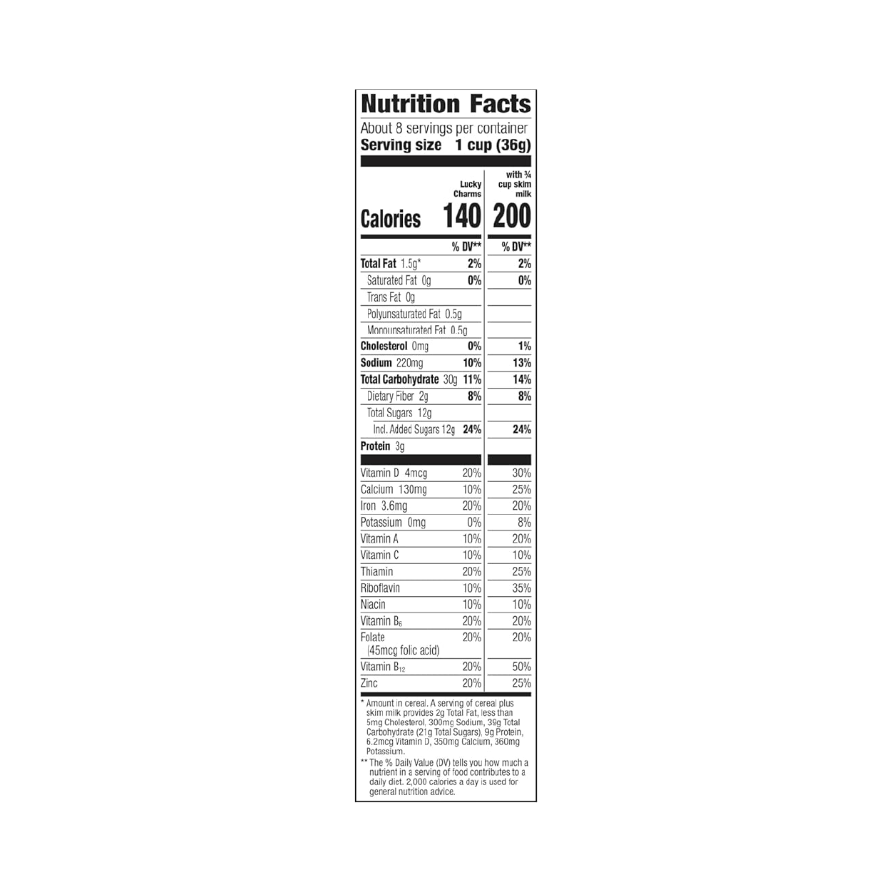 General Mills Lucky Charms Breakfast Cereal with Marshmallows – 297 g