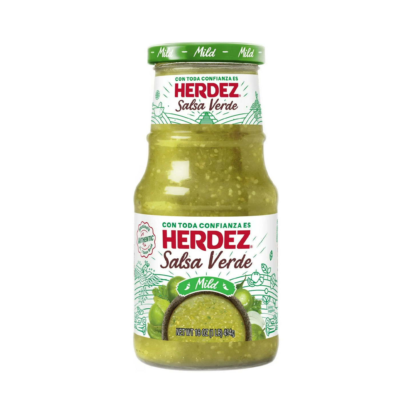 HERDEZ Salsa Verde Mild, Tortilla Chip Dip – 454 g