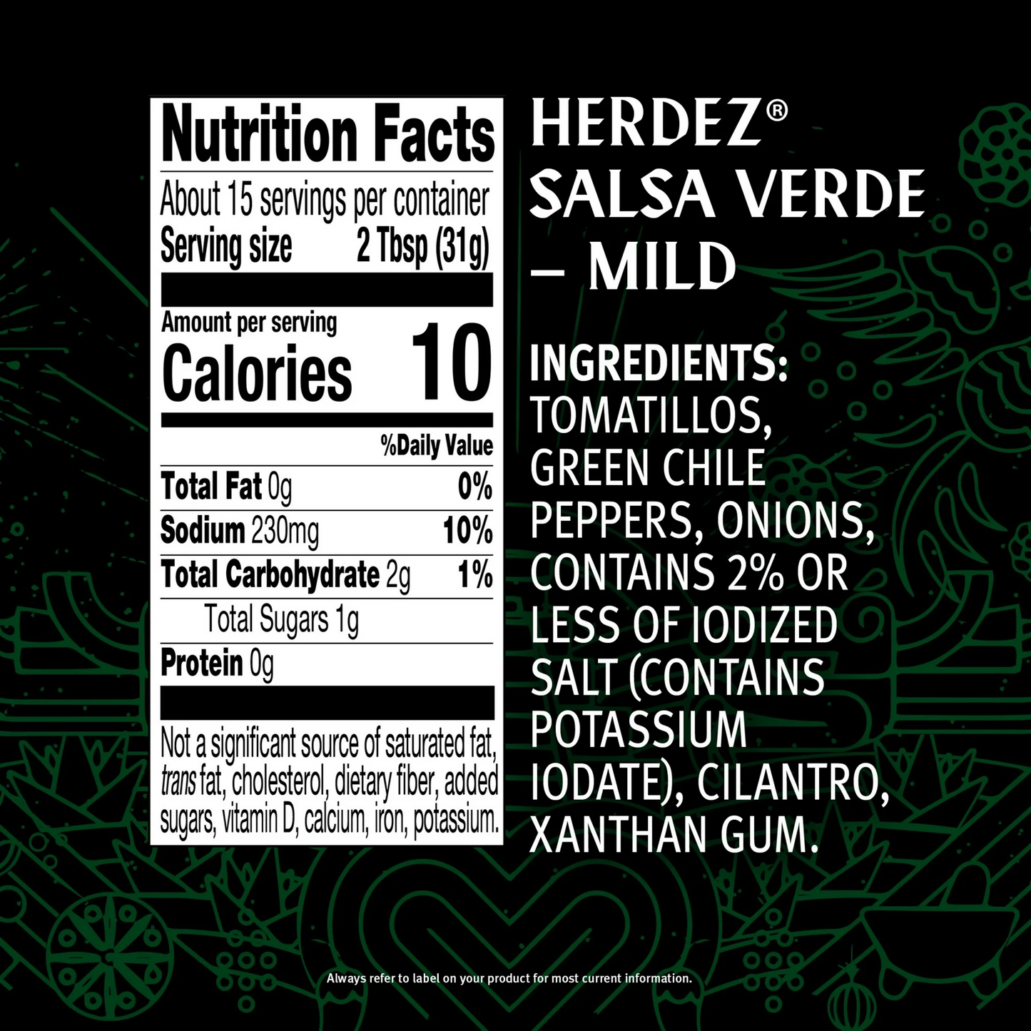 HERDEZ Salsa Verde Mild, Tortilla Chip Dip – 454 g