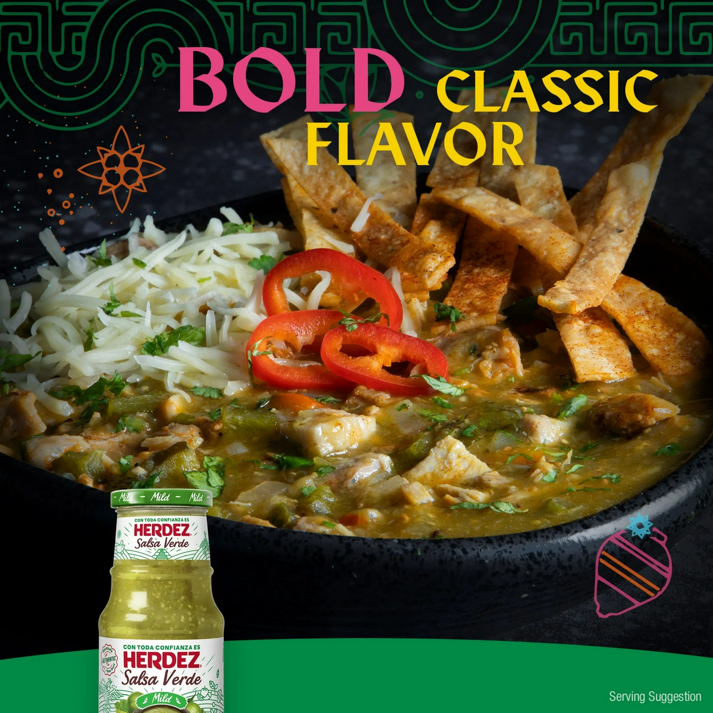 HERDEZ Salsa Verde Mild, Tortilla Chip Dip – 454 g