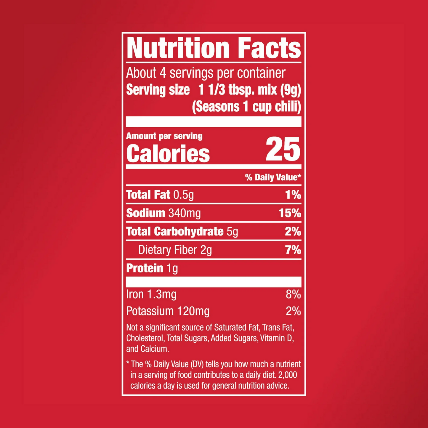 McCormick Original Chili Seasoning Mix – 35 g