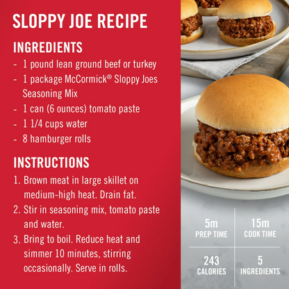 McCormick Sloppy Joes Seasoning Mix – 37 g