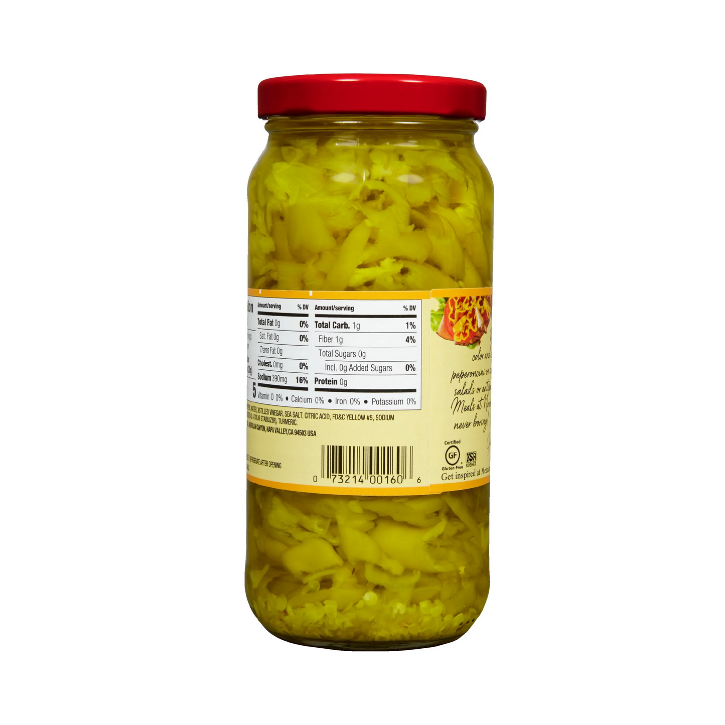 Mezzetta Sliced Golden Greek Peperoncini – 473 mL