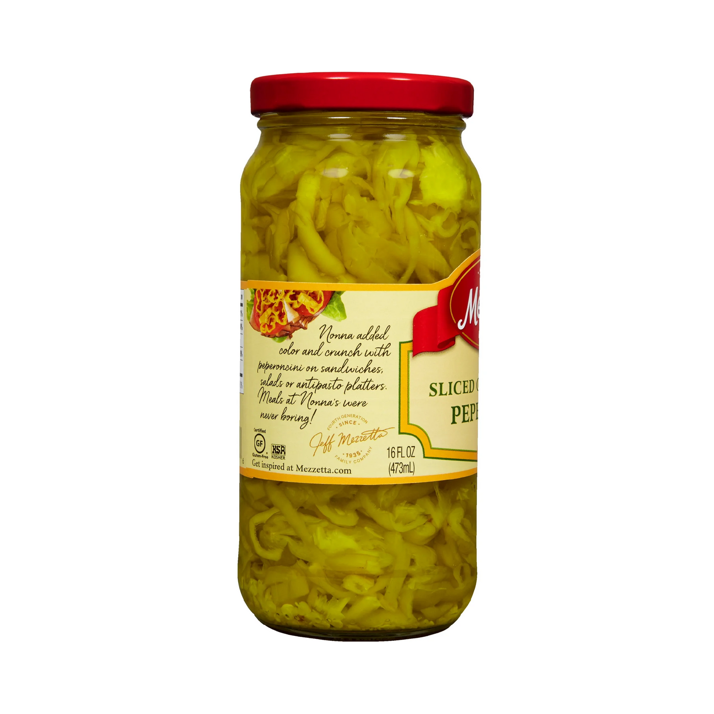 Mezzetta Sliced Golden Greek Peperoncini – 473 mL