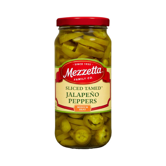Mezzetta Sliced Tamed Jalapeno Peppers – 473 mL