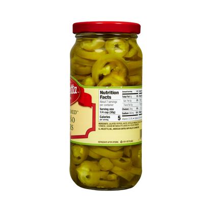 Mezzetta Sliced Tamed Jalapeno Peppers – 473 mL