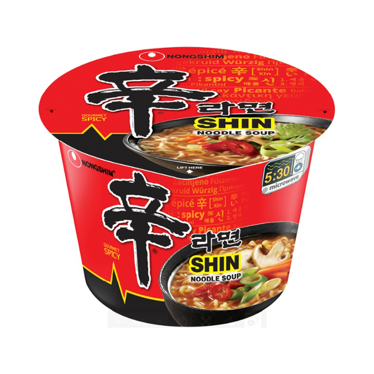 Nongshim Shin Ramyun Spicy Beef Ramen Noodle Soup Cup – 114 g