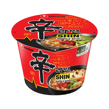 Nongshim Shin Ramyun Spicy Beef Ramen Noodle Soup Cup – 114 g