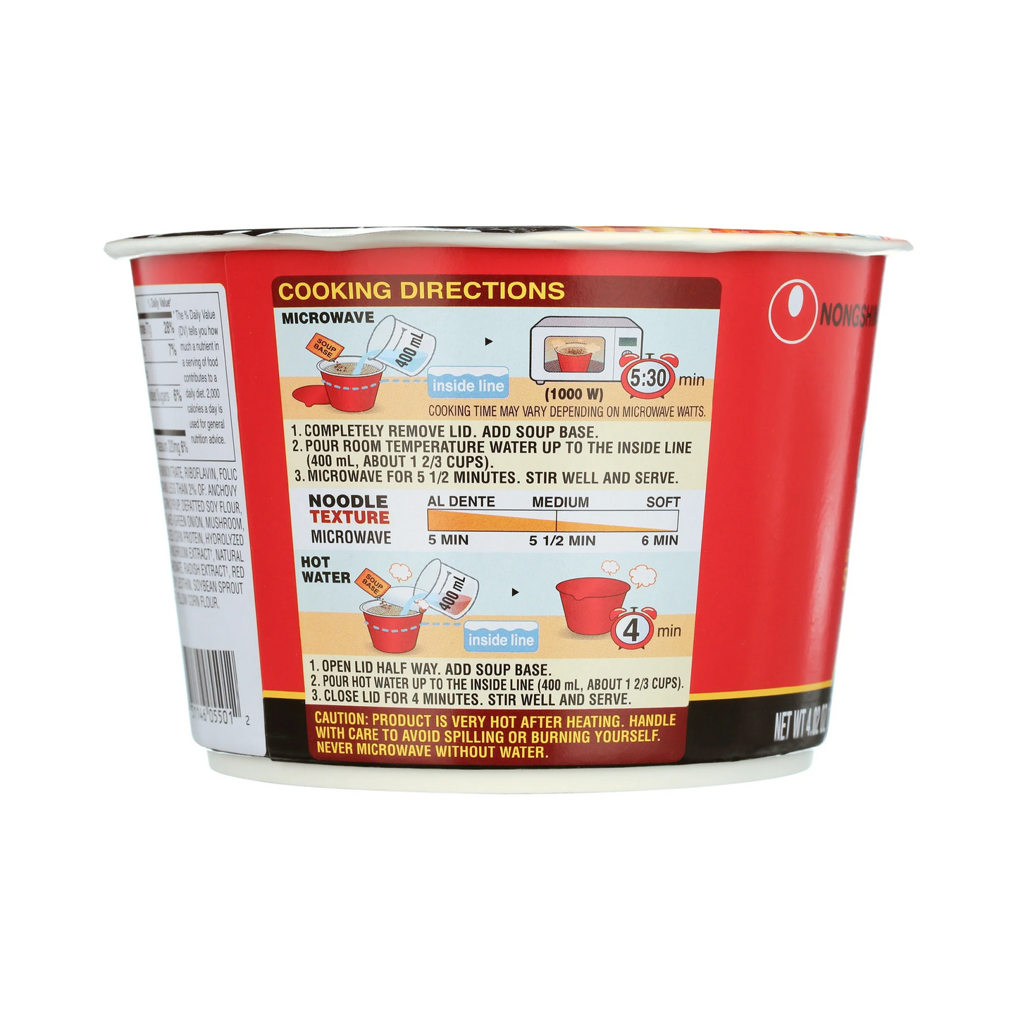 Nongshim Shin Ramyun Spicy Beef Ramen Noodle Soup Cup – 114 g